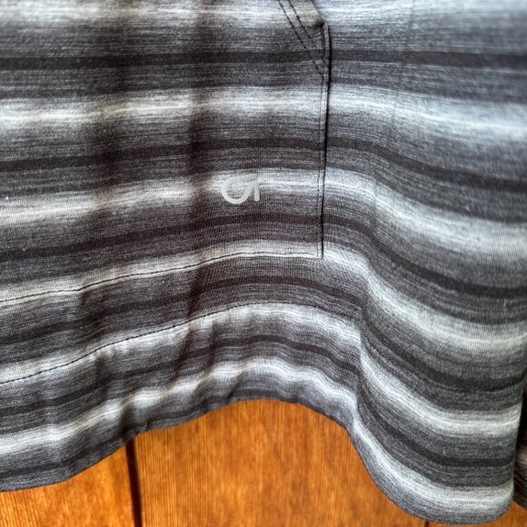 NEW GAP FIT Black/White/Blue Stripe Long Sleeve Stretch Hoodies Women's X-Large - Picture 12 of 16